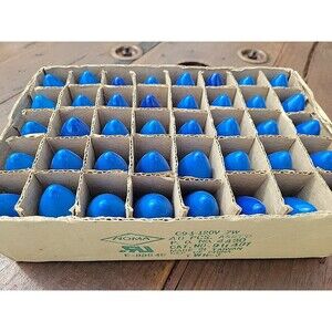 VTG 40 NOMA C9 Holiday Christmas BLUE REPLACEMENT Light Bulbs TESTED